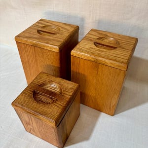 Wood Kitchen Canister Set