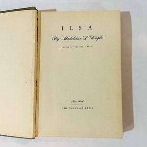 Rare première édition d'Ilsa de Madeline L'Engle
