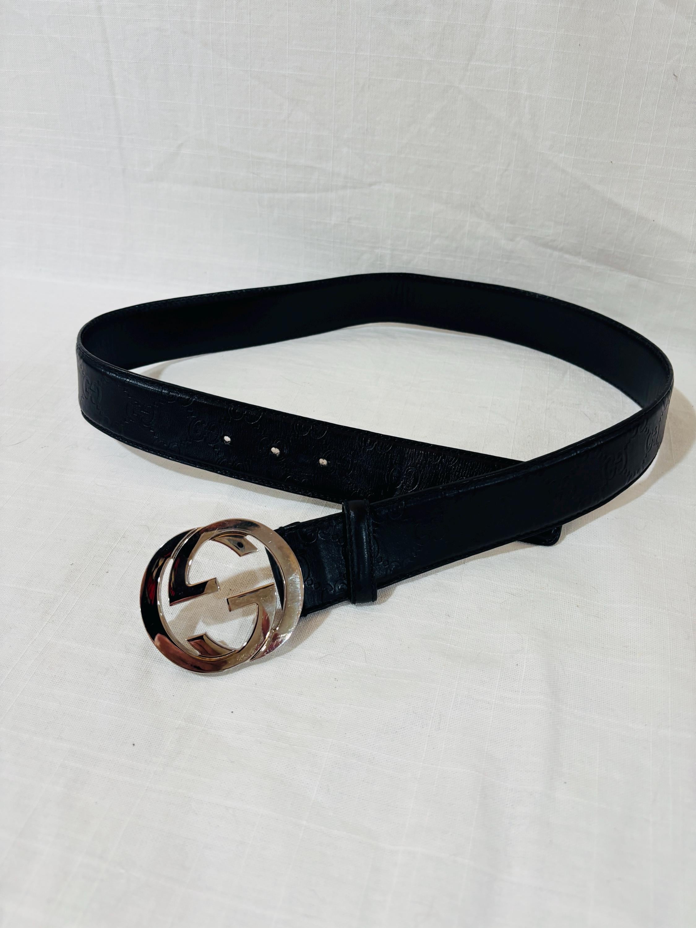 Gucci Silver Interlocking G Belt - Etsy