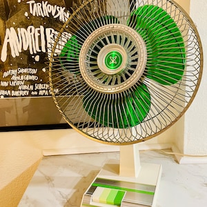 Emerald Green 1970s Sears Table Fan