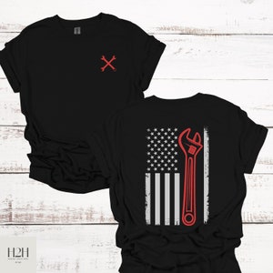 Custom Diesel Mechanic Shirt, Personalized Diesel Mechanic Tee, Diesel Mechanic Flag Tee, Diesel Mechanic Gift