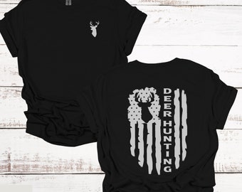 Hunting Shirt, Hunting Flag Shirt, Deer Hunting Shirt, Hunting Gift, Deer Hunter Gift