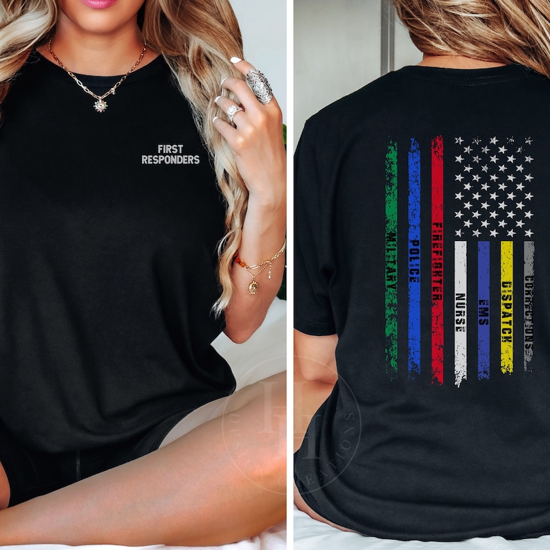 First Responders Shirt Nurse Shirt Firefighter Shirt Police Shirt Military Shirt, First Responder Gift [ORT1010] bild 1