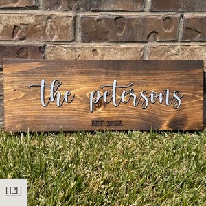 Custom Wood Sign, Personalized Wedding Gift, Name Wood Sign, Anniversary Gift, Family Name Sign