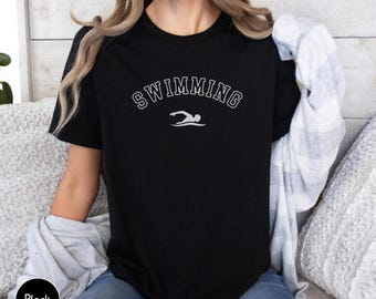 Swimming Tee, Swimmer Sweatshirt, Team Hoodie, Coach Gift, Fan [HS1065]