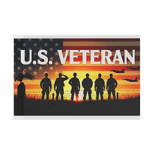 U.S. Veteran Decor, Military Tribute, Veterans Day Gift, USA Flag Home Decor, Memorial Day