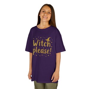 Kids Witch Themed Tee, Halloween Apparel, Black Cotton Kids T-Shirt, Fun Witch Please Tee, Spooky Kids Outfit, Halloween Costume Top