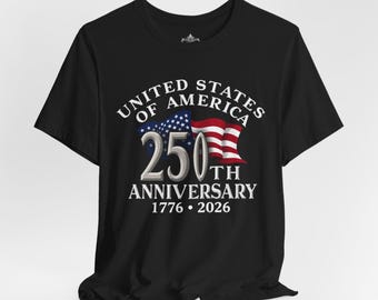 USA 250th Anniversary Tee: Patriotic Fourth of July Unisex T-Shirt