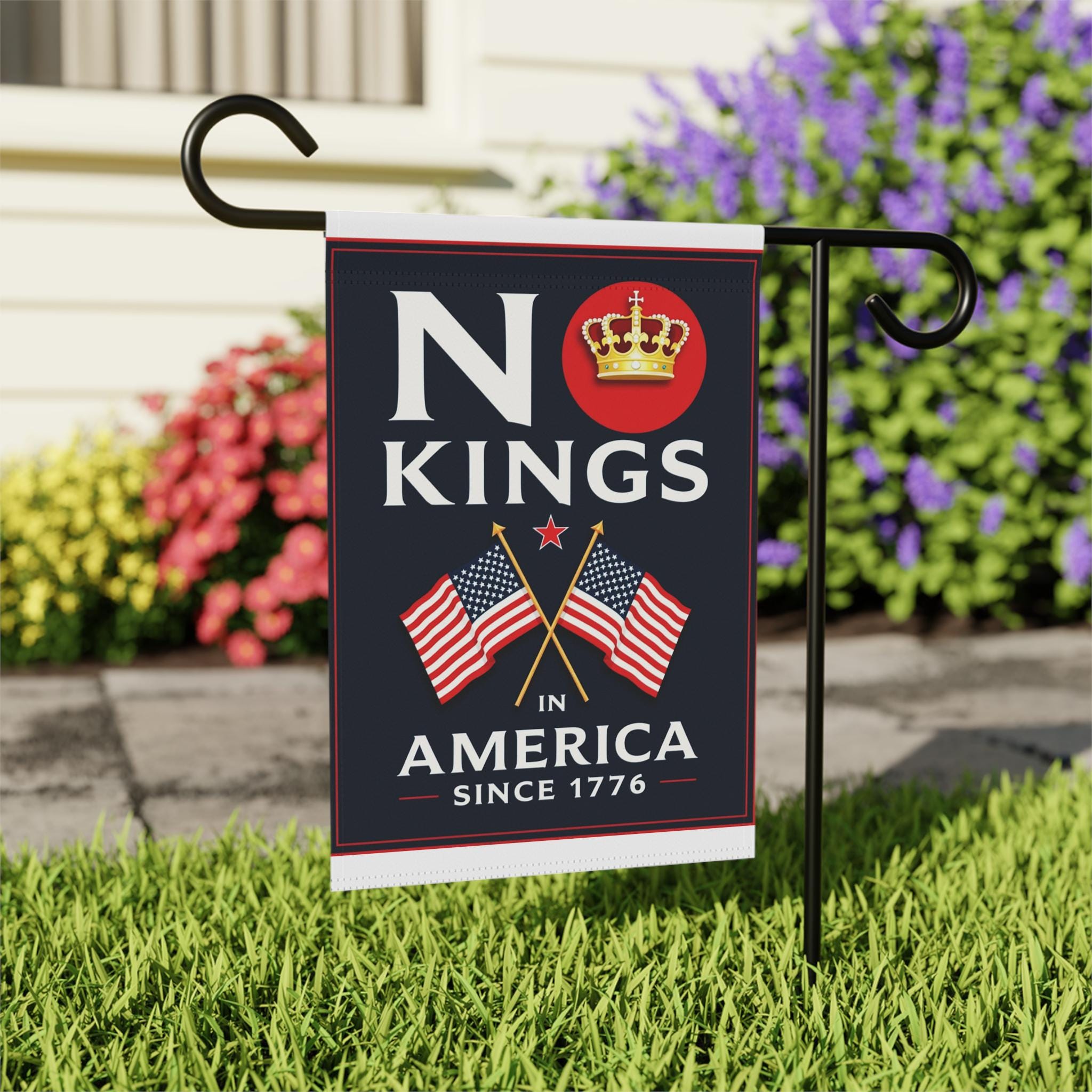 Discover No Kings in America Garden Flag Patriotic Home & Garden Decor