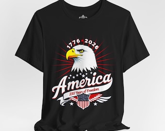 Camiseta gráfica del Águila Americana: Camiseta patriótica del 4 de julio