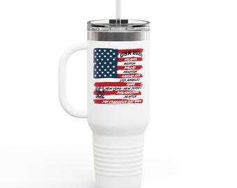 Taza de viaje/vaso térmico de 40 oz de la Copa Mundial de Fútbol de EE. UU. 2026