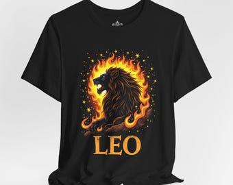 Leo Zodiac Graphic Tee: Bold Celestial Astrology Shirt