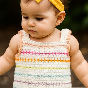 Rainbow Baby Top Crochet Pattern – Sleeveless Baby Shirt PDF – Easy Summer Vest Pattern for Beginners 12 Months