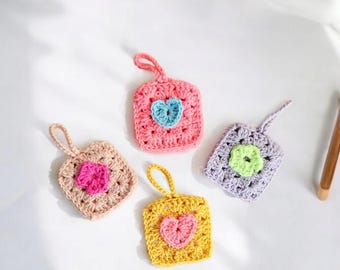 Granny Square Crochet Pouch Pattern-Airpod Case