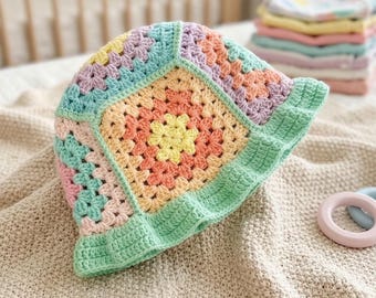Crochet Baby Bucket Hat Pattern for Kids (PDF) 6-10 Years