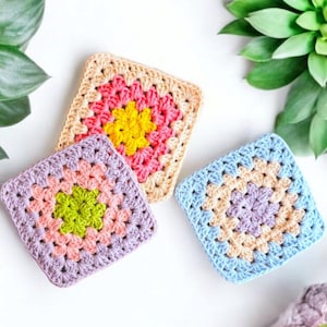 Granny Square Crochet Pattern – PDF Easy Beginner Motif