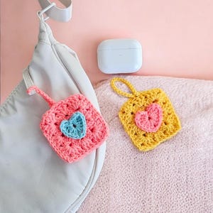 Granny Square Crochet Pouch Pattern-Airpod Case