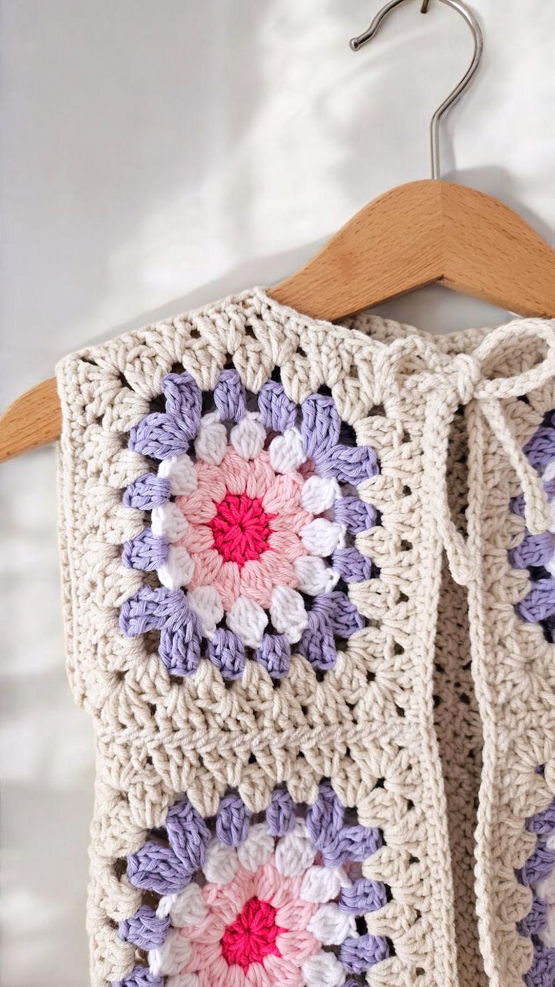 Baby Weste Häkelanleitung - Granny Square Jäckchen für 1 Jahr (Deutsche Anleitung)