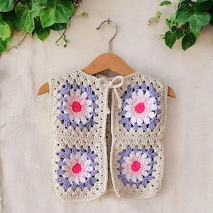Baby Weste Häkelanleitung - Granny Square Jäckchen für 1 Jahr (Deutsche Anleitung)