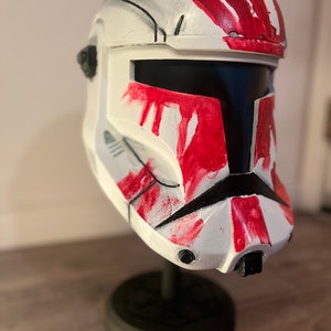Battle Worn and Bloody Clone Commando Helmet