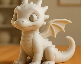 Figurine de dragon imprimée en 3D : Décoration de bureau ou d’étagère
