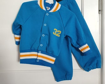 Vintage Ladybird boy's varsity jacket matching tracksuit in blue size 1-  Made in Australia 80s/90s - Kids baby vintage clothing