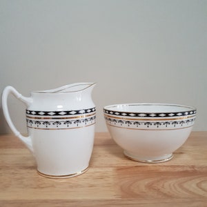 Vintage Royal Albert Crown China creamer/milk jug and bowl set