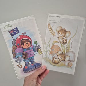 Vintage Phil Taylor Studios greeting cards | Bon Voyage | engagement 1970s 1980s