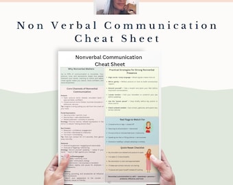 Non-verbal Communication Cheat Sheet PDF | Interpersonal Skills, Effective Communication Tips for Therapists & Coaches