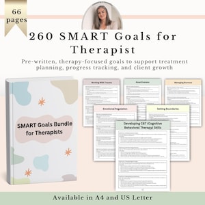 Cele SMART dla terapeutów, wstępnie napisane cele leczenia, planowanie terapii, postęp kliniczny (PDF)