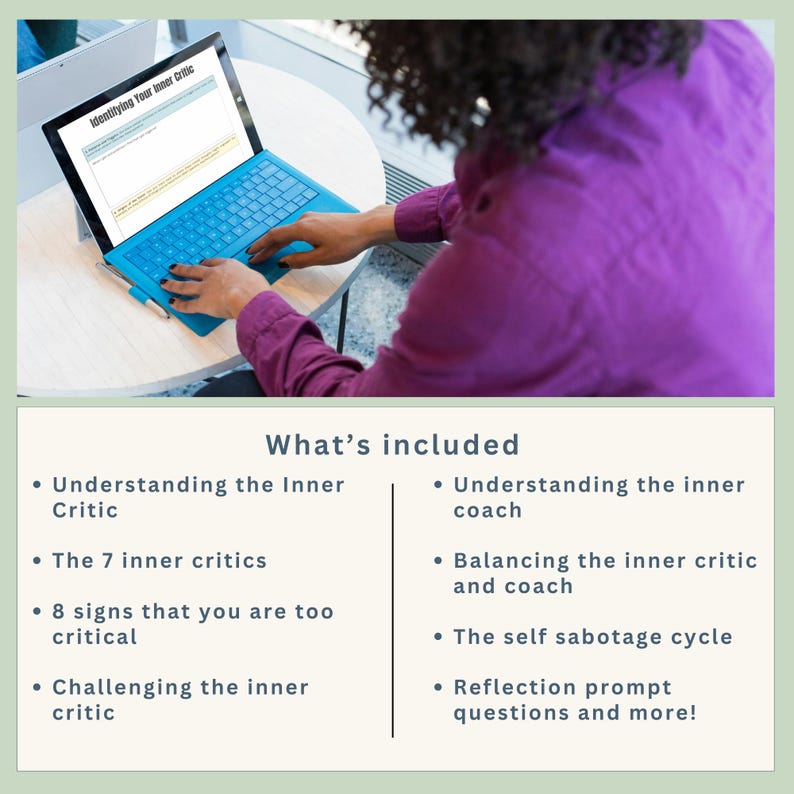 The Inner Critic Workbook, Self Compassion & Negative Self Talk Therapy ...