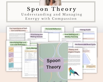 Spoon Theory Workbook, Energy Management Worksheets, Burnout & Emotional Regulation Journal, Mental Health Therapy PDF