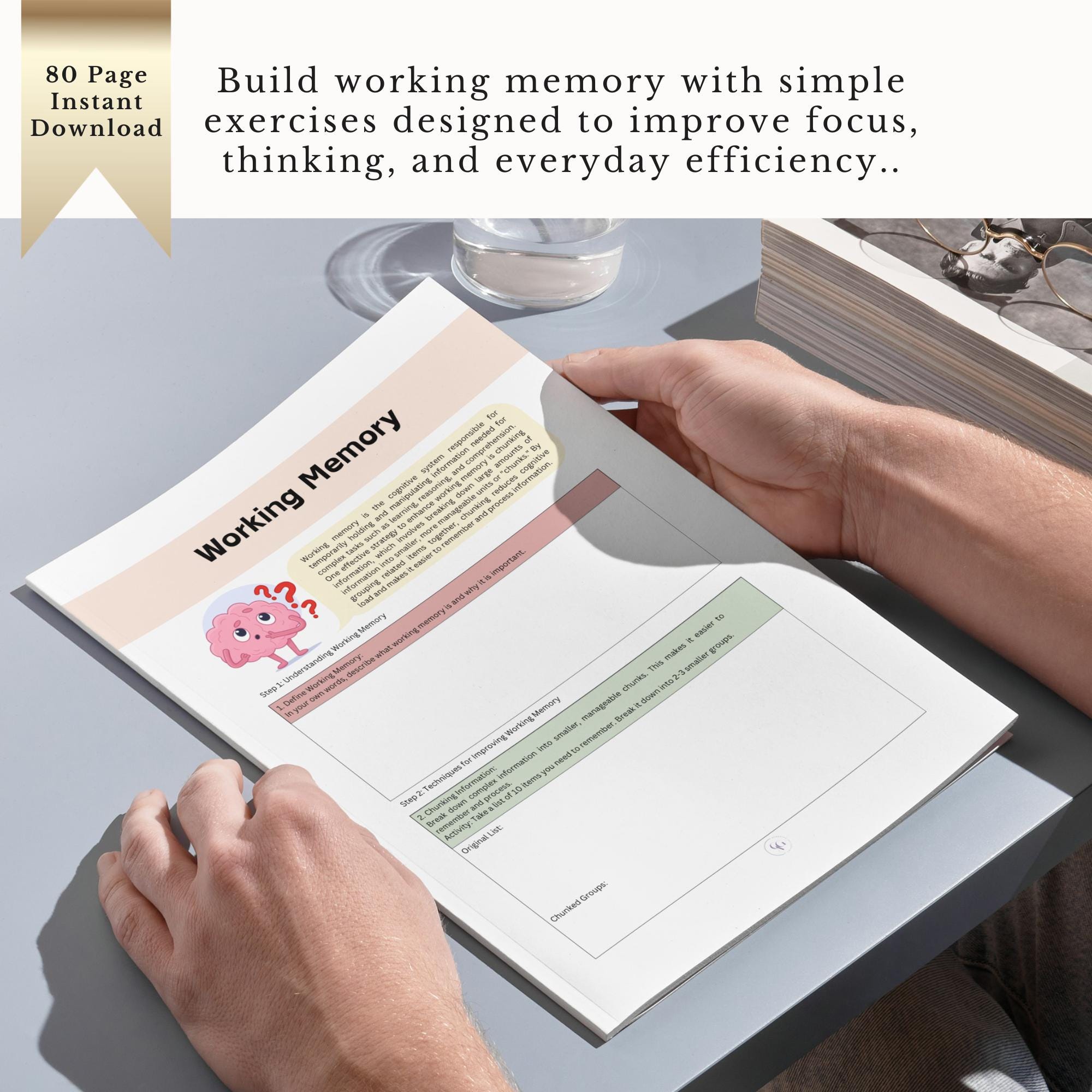 Executive Function Workbook, ADHD Focus Cognitive Skills Working Memory ...