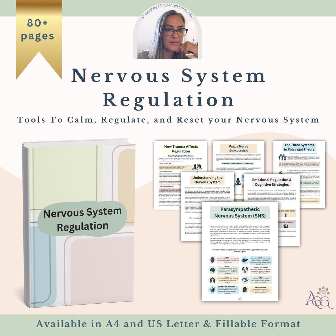 Trauma-informed Nervous System Regulation Workbook: Somatic Grounding ...