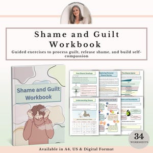Guilt and Shame Workbook, emotionale Heilung Selbstmitgefühl Therapie Arbeitsblätter PDF