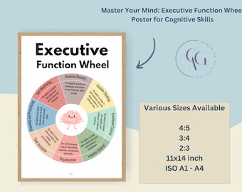 Executive Function Wheel Poster: Therapy & Counseling Resource (Digital Download)