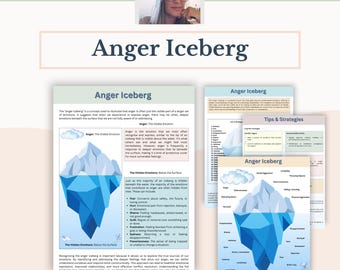 Anger Iceberg Worksheet: Trauma Therapy & Counselling (PDF)