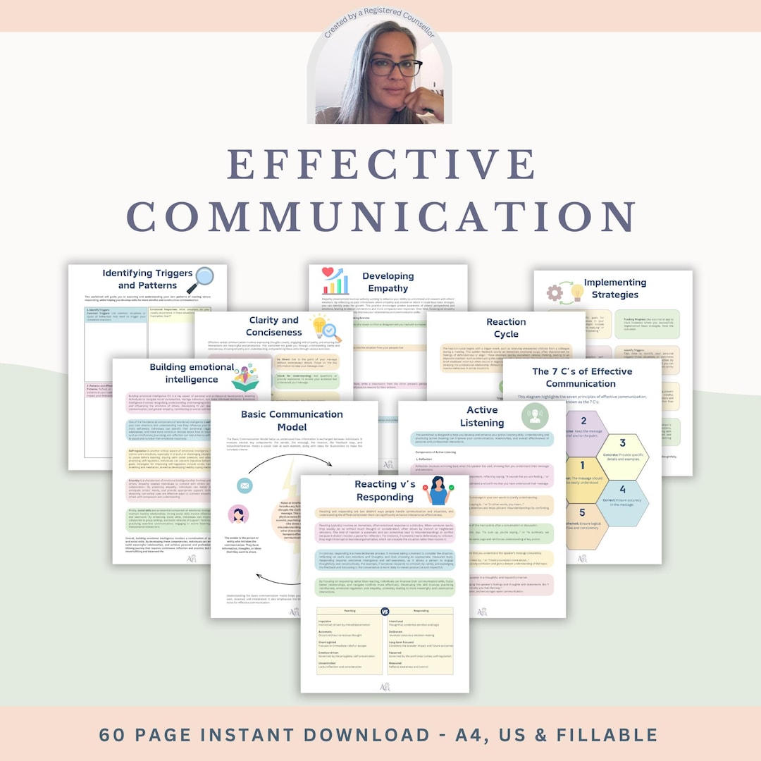 Effective Communication Workbook for Teens & Adults | Therapy ...