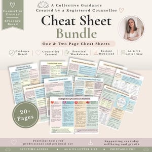 Therapie-Spickzettel-Paket, über 20 Ressourcen für Therapeuten, Beratungsinstrumente, Trauma & komplexe posttraumatische Belastungsstörung (KPTBS), Bindungsstile, Somatische Therapie (PDF)