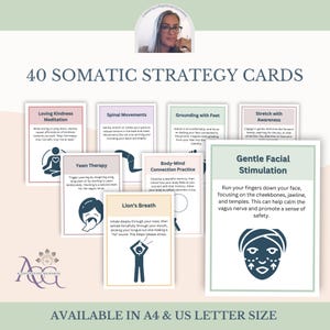 Somatic Strategy Cards for Mindfulness & Healing | Self-Discovery Tools for Therapists and Coaches
