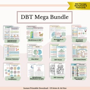 Mega Whole Shop Bundle: Trauma, Ansia, Strumenti di Terapia Cognitivo Comportamentale (CBT) e DBT, Schede di Lavoro sulla Terapia in PDF immagine 9