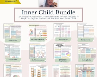 Inner Child Healing Bundle | Therapy Worksheets (PDF Download)