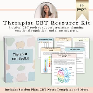 Therapist CBT Resource Kit, Cognitive Behavioral Therapy Worksheets 10 Week Treatment Plan PDF