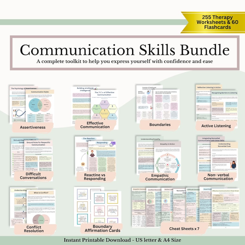 Mega Whole Shop Bundle: Trauma, Ansia, Strumenti di Terapia Cognitivo Comportamentale (CBT) e DBT, Schede di Lavoro sulla Terapia in PDF immagine 11