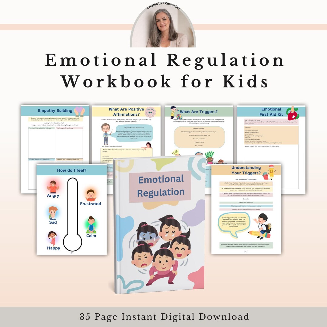 Emotional Regulation Workbook for Kids, Coping Skills Feelings ...
