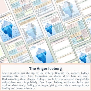 Anger Iceberg Worksheet: Trauma Therapy & Counselling (PDF) image 2