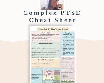 Complex PTSD Cheat Sheet: Therapist Counseling Resource (PDF Download A4/US Letter)