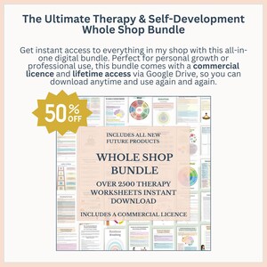 Self-Sabotage Workbook: Therapy Worksheets for Teens & Adults (Fillable PDF Download) image 5