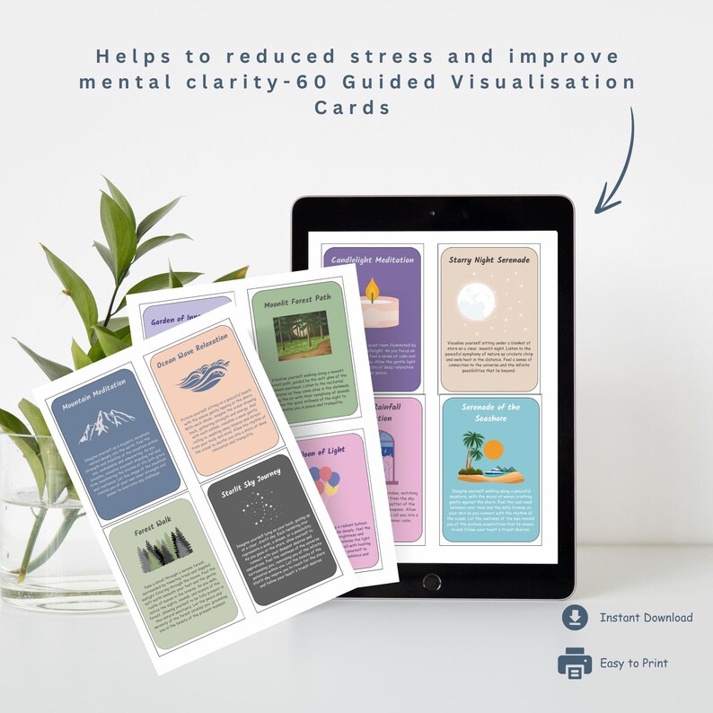 Short Guided Cards | Anxiety Coping & Meditation Cards | Daily ...