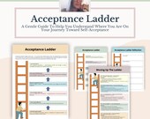 Acceptance Ladder Worksheet | ACT Therapy Printable | Emotional Acceptance Tool PDF